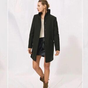 Aritzia Wilfred wool cashmere Cocoon Coat in dark green